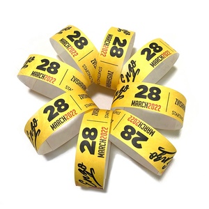 Party Supplies Wholesale Cheap 3/4 Inch Paper Bracelets Event Party Printable Tyvek Wristband Custom Logo