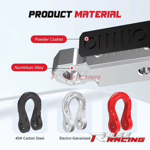 RISE Prix abordable Attache de remorque en acier au carbone avec anneau en D, accessoires de <span class=keywords><strong>attelage</strong></span> et support de manille pour Jeep - Product Image 3