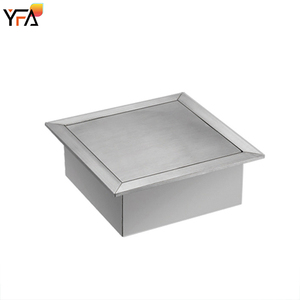 Square Stainless Steel Trash Can With Swing Lid Embedded <strong>Cover</strong> Desktop Trash Can Kitchen Counter Top Waste <strong>Bin</strong> <strong>Covers</strong> - Product Image 4
