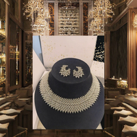 Chaîne de cou Dubai tendance, ensemble de bijoux personnalisés, parure de bijoux pour mariage et banquet