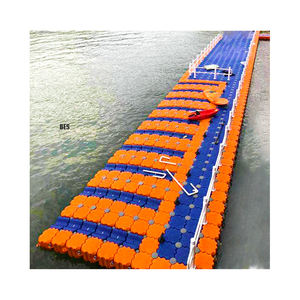 Bloques <span class=keywords><strong>de</strong></span> muelle flotante modular Ponton <span class=keywords><strong>puente</strong></span> <span class=keywords><strong>de</strong></span> pontón flotante Jetski muelle plataforma <span class=keywords><strong>de</strong></span> plástico muelle flotante 50*50*40CM - Product Image 6