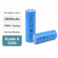 Batería Cilíndrica Recargable de Iones de Litio EVE ICR18650 26VA 2600mAh, Larga Vida Útil, para Banco de Energía, Bicicleta Eléctrica, Venta al Por Mayor
