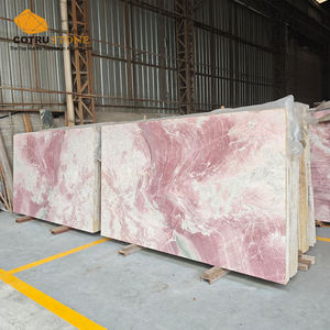 Плитка из натурального камня розовая, кремовая, розовая, белая, мраморная плита для плитки, настенная панель для декора столешницы - Product Image 3