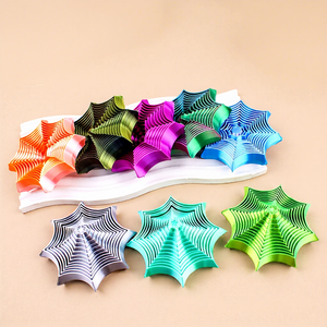 Venta al por mayor: Decoración de escritorio, estrella sensorial expandible impresa en 3D de <span class=keywords><strong>PLA</strong></span>, espiral giratoria, polígono plegable antiestrés con forma de rábano - Product Image 1