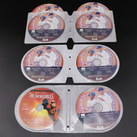 SUNSHING Fundas para CD y DVD al por Mayor, Sobres Blancos de Papel para CD, Material No Tejido, Funda de Plástico Reutilizable de Doble Cara para Discos