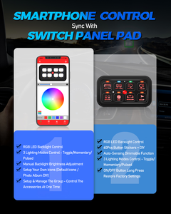 Panneau de commande à 8 interrupteurs RGB 12V/24V CC pour bateau, camping-car, marine, voiture avec système de relais électronique Lichtschakelaar Auto - Product Image 5