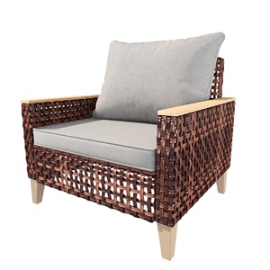 5 Piece mây phòng chờ ăn uống với đệm ngoài trời đồ nội thất sofa <span class=keywords><strong>Set</strong></span> mây Patio chỗ ngồi nhóm cho Patio vườn - Product Image 5