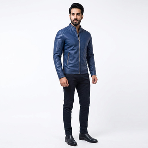 Veste en cuir véritable de qualité supérieure, confortable et professionnelle, style vintage, respirante, design personnalisé, pour homme, automne - Product Image 1
