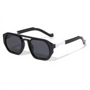 Nuevas Gafas de <span class=keywords><strong>Sol</strong></span> Unisex con Marco Cuadrado de Doble Puente y Protección UV400, Estilo Urbano Europeo Americano, Retro y Moderno - Product Image 2