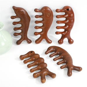 木製Gua Shaスカルプマッサージコームサンダルウッドグアシャスクレーピングヘッドフェイス髪頭皮マッサージコーム - Product Image 2