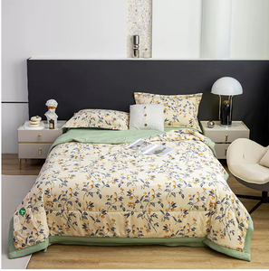 Vente flash - Ensemble de literie de luxe en tissu brossé lavé, double face, toutes saisons, 4 pièces, taille King, broderie, climatisation - Product Image 3