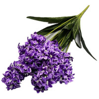 Hyacinth buatan (7 garpu/tandan) Faux Spring Hyacinthus Orientalis daun hijau untuk pernikahan rumah dekoratif bunga buatan