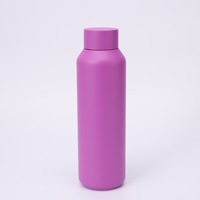 Bouteille d'eau isotherme en acier inoxydable 304 de 500 ml, petite ouverture, couleur violette, pour sport, gym, cyclisme, voyage