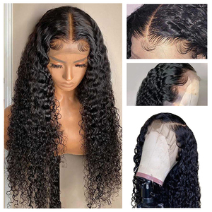 Ms <span class=keywords><strong>Mary</strong></span>-pelucas con ondas profundas y encaje frontal, cabello humano virgen brasileño, sin pegamento, 180% de densidad, HD - Product Image 5
