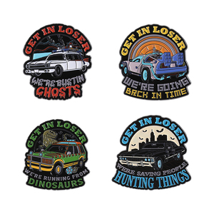 Get In Loser We're Going Back In Time - Spille smaltate a tema cartoni animati, anime, film, auto, borsa, spilla da risvolto, gioielli punk, regalo per amici - Product Image 1