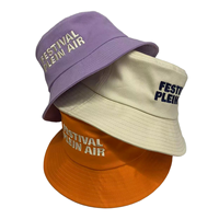 Chapeau seau en coton de haute qualité Logo personnalisé brodé coton large bord casquettes de pêcheur décontracté plaine seaux chapeaux