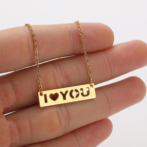 Collar <span class=keywords><strong>Billie</strong></span> Eilish para propietarios de boutiques, ligero, con detalle de anillo dividido, chapado en oro rosa profesional, ideal para dropshipping. - Product Image 5