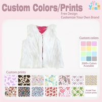 Gilet sans manches en fausse fourrure blanche douillette pour filles, vêtement d'extérieur chaud et moelleux, idéal pour les superpositions en automne frais et au début de l'hiver froid.