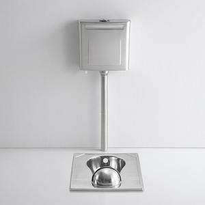 WC <span class=keywords><strong>public</strong></span> en acier inoxydable avec barrière d'eau frontale, à poser au sol - Product Image 3