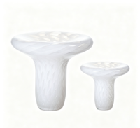 Sculpture en verre minimaliste K9 Crystal Urban Rainy Season, figurine contemporaine blanche pour une décoration élégante de la maison, art de table