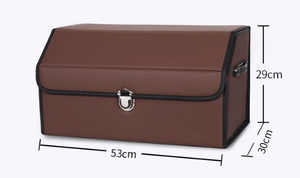 Caja de almacenamiento para maletero de coche para organización y almacenamiento de vehículos, caja de almacenamiento plegable decorativa, material de cuero - Product Image 2