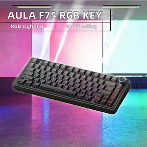 Nuova <span class=keywords><strong>Tastiera</strong></span> Meccanica AULA F75 RGB Personalizzabile 78 Tasti Wireless 2.4Ghz <span class=keywords><strong>USB</strong></span> Type-C per Gaming con Anti-Ghosting - Product Image 6
