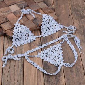 Traje de Baño Personalizado Hecho a Mano, Bikini de Ganchillo de 2 Piezas, Micro Bikini Sexy para Chicas, Bikini Calado, Ropa de Playa para Mujer - Product Image 2