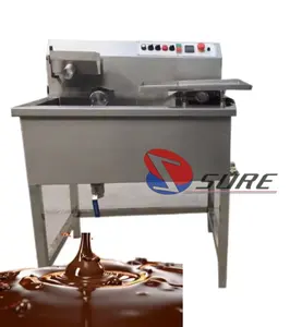 Máquina comercial de derretimento/temperar chocolate para loja de sobremesas