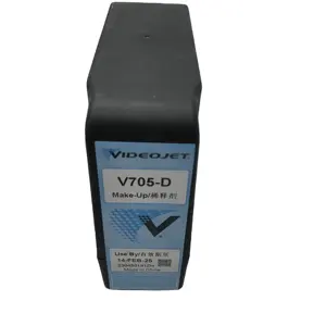 मूल नई Videojet इंकजेट कोडिंग उपभोज्य V705-D मेकअप कारतूस के लिए चिप के साथ 750ML वीजे 1000 श्रृंखला कोडिंग प्रिंटर