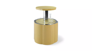 Automatic Lift Luxury Round Mini <b>Bar</b> with Glass Shelf & Function for Home Party High-tech Wine <b>Cabinet</b> Furniture 1036 Luxury - Product Image 5