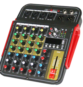 JINHAO-Mini mezclador de audio digital portátil de 4 canales <span class=keywords><strong>para</strong></span> DJ, con efecto de reverberación de dientes azules, 48V, <span class=keywords><strong>para</strong></span> <span class=keywords><strong>PC</strong></span>, mezcla de banda de grabación - Product Image 2