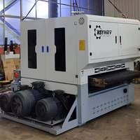 Ponceuse à bande large automatique pour le travail du bois, machine de ponçage d'épaisseur haute puissance 1300 mm pour bois, contreplaqué, MDF et panneaux de meubles