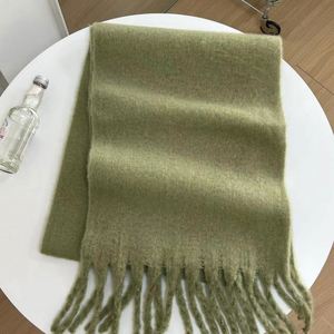 2024 New Arrival Thickened <b>Fur</b> Long Scarf With Tassels Women Winter Luxury Cashmere <b>Shawls</b> Scarves for Women - Product Image 1