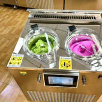 Macchina Automatica Professionale per Gelato Artigianale Italiano a Doppio Cilindro con Display Integrato in Acciaio Inossidabile per Latte