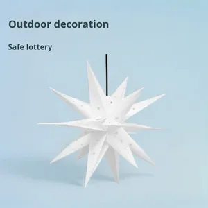 Linterna de Estrella de Plástico de 18 Puntas QF de 27CM 35CM 45CM 60CM para Decoración de Fiestas, Hoteles, Bares, Exteriores, LED - Product Image 2