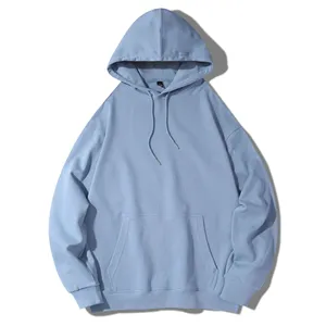 Sweat-shirt à capuche unisexe en coton épais 330g, 100% coton, manches longues, blanc uni, décontracté, hiver, avec poche, ODM - Product Image 6