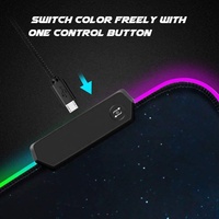 Tapis de souris RGB avec lumière LED, tapis de souris de jeu avec base en caoutchouc, tapis de bureau coloré pour ordinateur portable, pour bureau, maison
