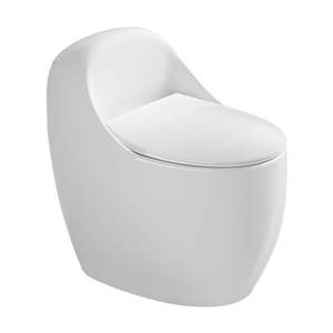 Inodoro con Forma de Huevo, Montado en la Pared, de PVC, Antiolores, Antisalpicaduras, Silencioso, con Sifón de Chorro, para Baño, KAVED KFT01 Moderno, 50 kg - Product Image 1