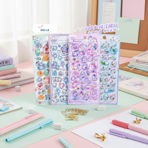 Pegatinas de Cristal en Relieve con Diseño de Unicornio, Pequeñas, para Niñas, Hechas a Mano, Educativas, de Recompensa, Modelo BBW - Product Image 1