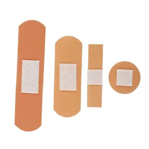 Custom Medical Kids Band Aid Adhesive Round Wound Plasters Brown Waterproof Band Aid Plaster