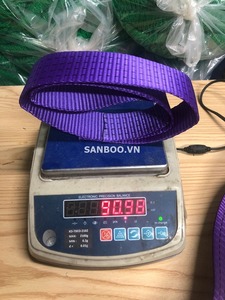 SANBOO púrpura personalizado, capacidad de 4 toneladas, ojo plano, alta resistencia, 5cm, correas de poliéster, eslinga, aplicaciones de elevación de servicio pesado, 1 año - Product Image 4
