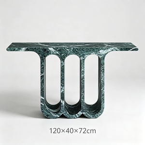 Mesa de Entrada de Diseño Moderno en Piedra, Decorativa, de Mármol Natural Antiguo - Product Image 1
