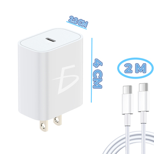 Ele-Gate Type <b>C</b> 20W Charger With 2m Cable For Fast <b>Charging</b> - Product Image 5