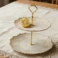 Service de vaisselle en céramique avec motif en relief, ensemble de tasses et d'assiettes vintage, vaisselle pour mariage