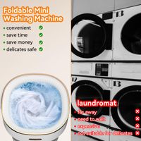 Mini Lave-linge Pliable Portable de 16 Litres avec Essoreuse, Grande Capacité, Machine à Laver Compacte
