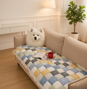 Matelas pour animaux de compagnie mignon <span class=keywords><strong>avec</strong></span> motif <span class=keywords><strong>iris</strong></span> imperméable, coussin pour chien antidérapant et lavable en machine, protection de canapé, matelas pour chat - Product Image 2