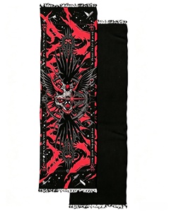 Custom Logo <strong>Pashmina</strong> Two Side Print Psytrance Outfit Festival Printed Scarf Art Wrap Shawl Accessory Low MOQ <strong>Pashmina</strong> <strong>Wedding</strong> - Product Image 4