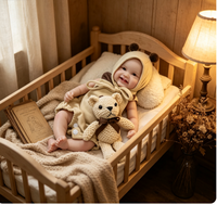 Poupée Bébé Reborn Réaliste de 12 Pouces, Poupée Nouveau-né en Silicone Solide Souple et Flexible, Cadeau de Guérison et d'Édification, Article de Collection