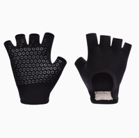 Gants de yoga pour femmes en coton, demi-doigts, sans dos, antidérapants, modèle B3, pour la musculation, l'haltérophilie, le kettlebell et le yoga