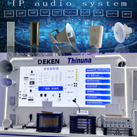 Thinuna IP-9635RM-BS 10.1 pouces IPS 1080P interphone radiomessagerie visuelle + diffusion d'urgence écran tactile Microphone réseau station de travail